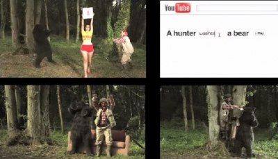 &quot;A hunter shoots a bear&quot;